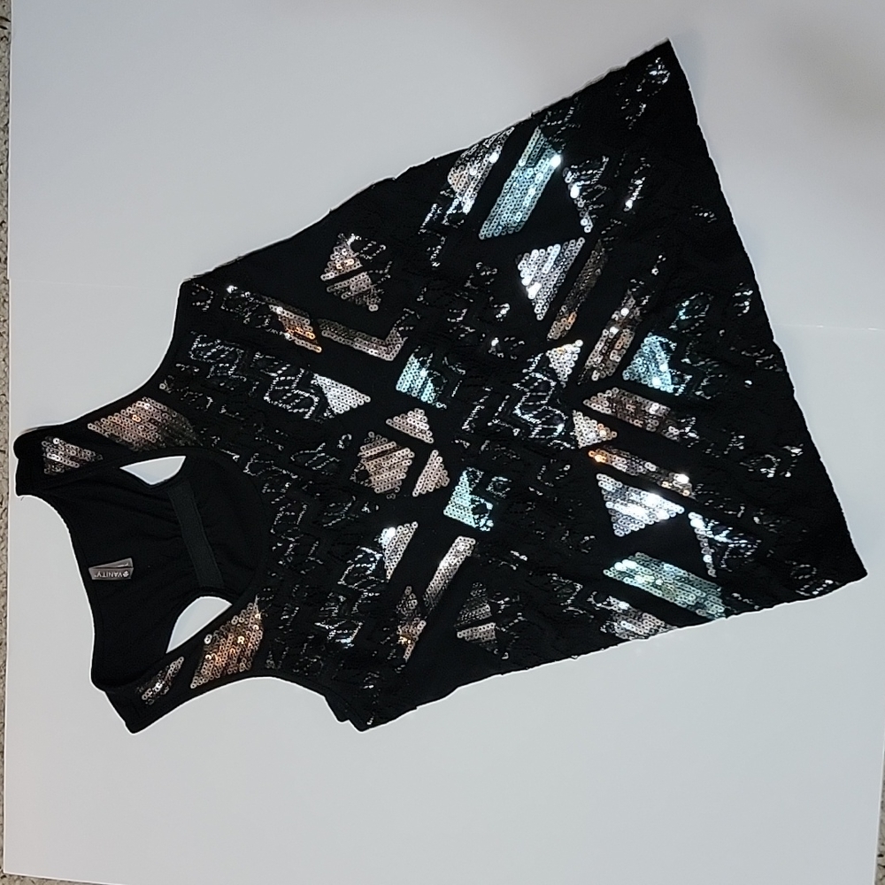 Sequins & Lace Racerback Sz. L